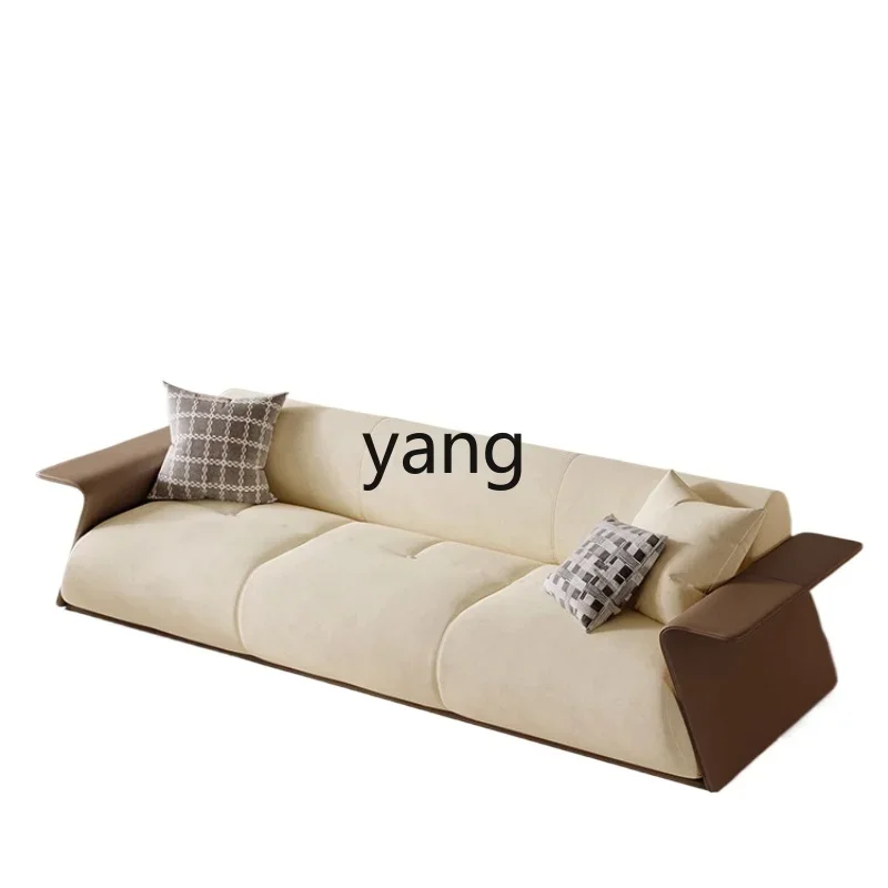 

Yjq Chinese Style Minimalist Home Living Room Small Apartment Fabric Sofa Designer Straight Row Sofa for Three People