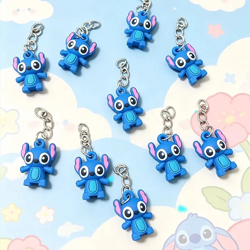 10pcs mickey stitch mouse Key chains, for handmade crafts, keys, bag decorations, clothing accessories，diy accessories，gifts view 3