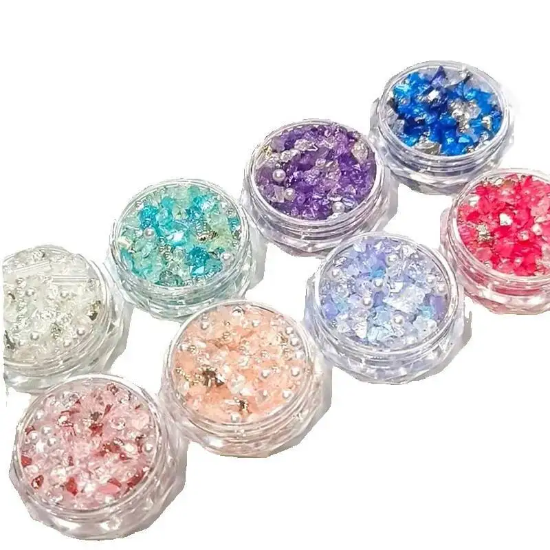 

Best-selling Diy Nail Art, Irregular Mineral Crushed Fillers, Nail Art With Flowing Sand And Bright Beads, Storm Decoration