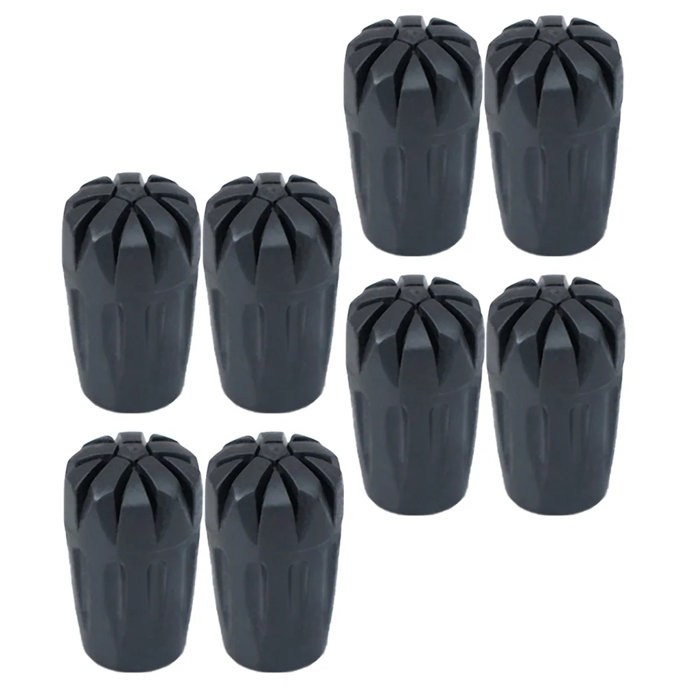

8 Pcs Trekking Pole Tip Set Hiking Protectors Poles Crutch Tips for Gear Accessory Accessories Walking Cover Rubber End Mats