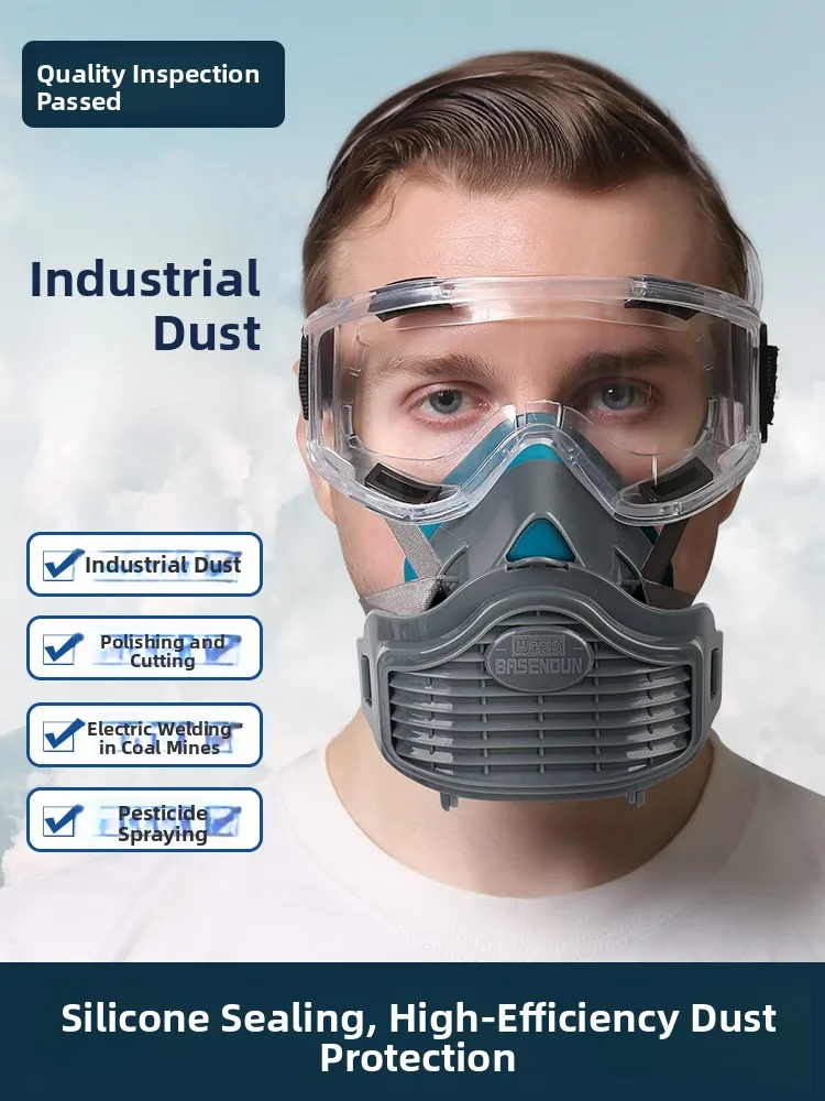 Heavy Dust Proof Mask Kn95 Special Protection Filter Cotton for Dust And Poisonous Smoke Protection Breathable Industrial Mask