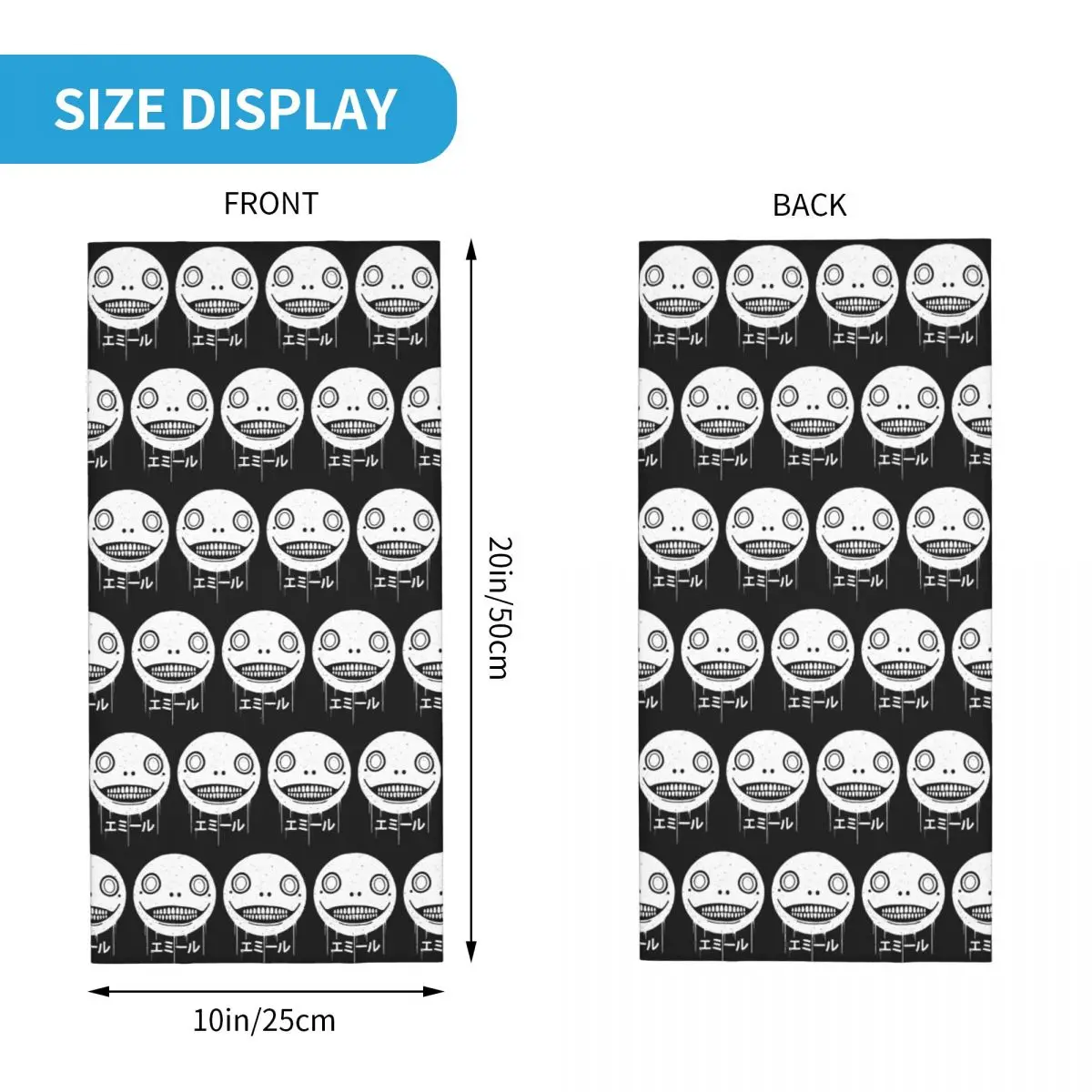 إميل نييه ريبليكانت أوتوماتا لعبة باندانا غطاء الرقبة المطبوعة التفاف وشاح دافئ قناع الوجه التنزه للجنسين الكبار قابل للغسل