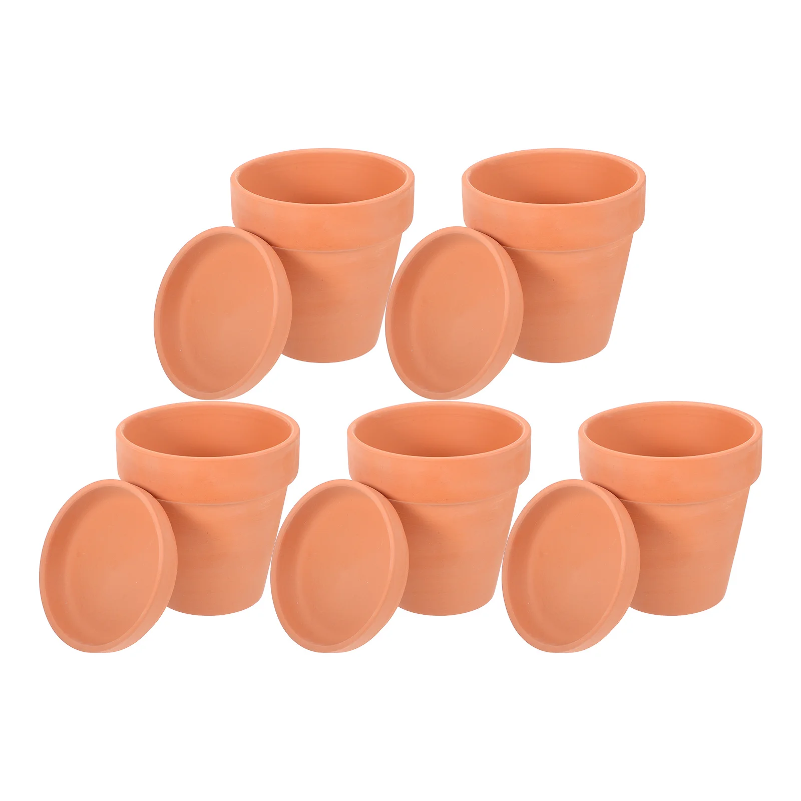 

5 Sets Red Pottery Terracotta Flower Pots Small Plant Pots for Succulent Cactus Seedlings Crafts School Projects Home
