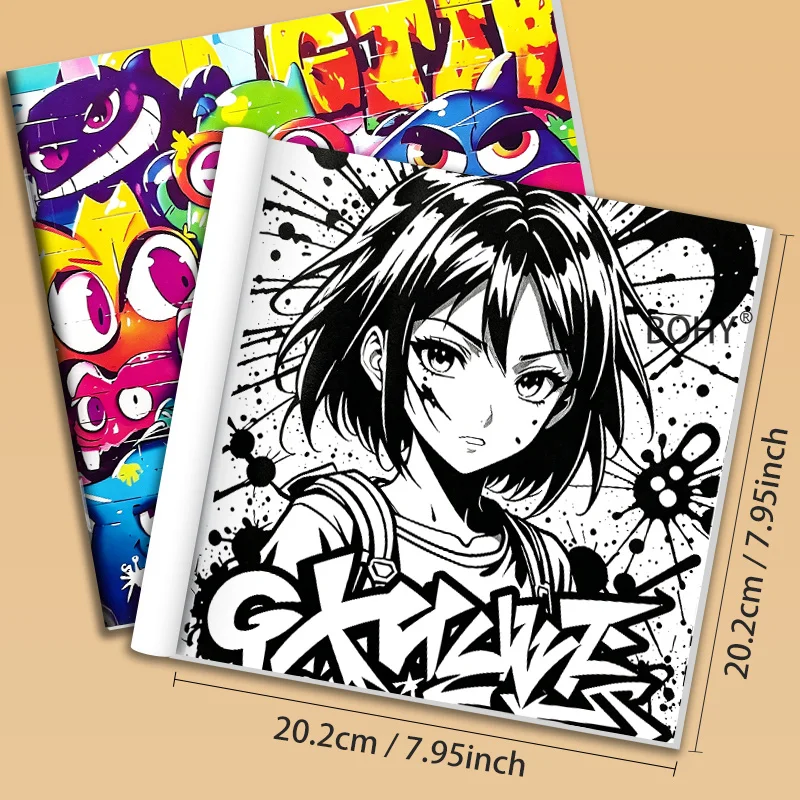 1 Volume of Personalized and Trendy Graffiti Coloring Album, Containing 24 Pages of Themed Patterns Adult Decompression Coloring