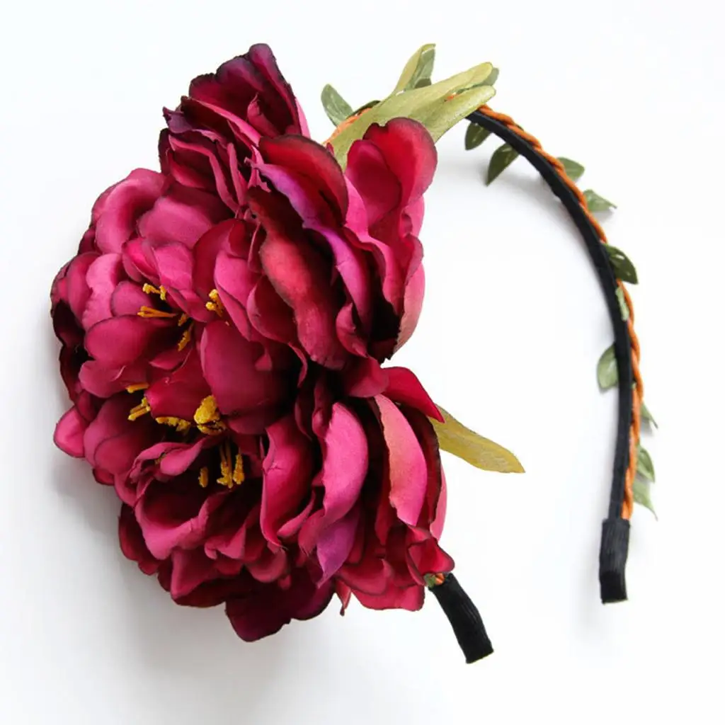 

Handmade Elegant Flower Crown Headband Bohemia Fashion Garland Fancy Decorations