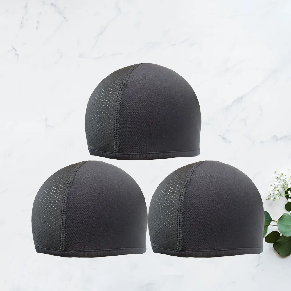 

3Pcs Comfortable Helmet Liner Cap Cooling Skull Cap For Ski Snowboard Bike Motorcycle Cycling Sports Black