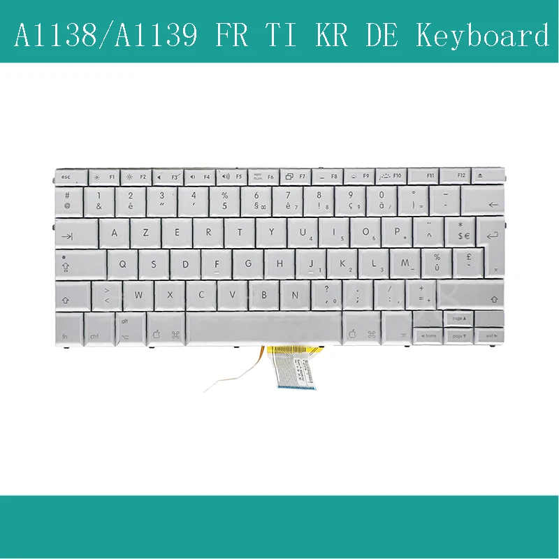 Laptop FR Keyboard A1138 A1139 Keyboard For Macbook Air A1138 A1139 FR TI KR DE Keyboard Replacement