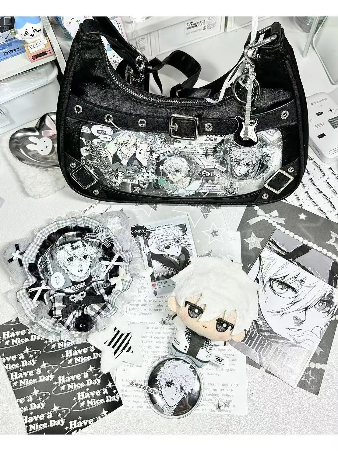 حقيبة نسائية بتصميم أصلي حقائب كتف يومية للطلاب الفرنسيين حقيبة تحت الإبط لحقيبة نسائية #2