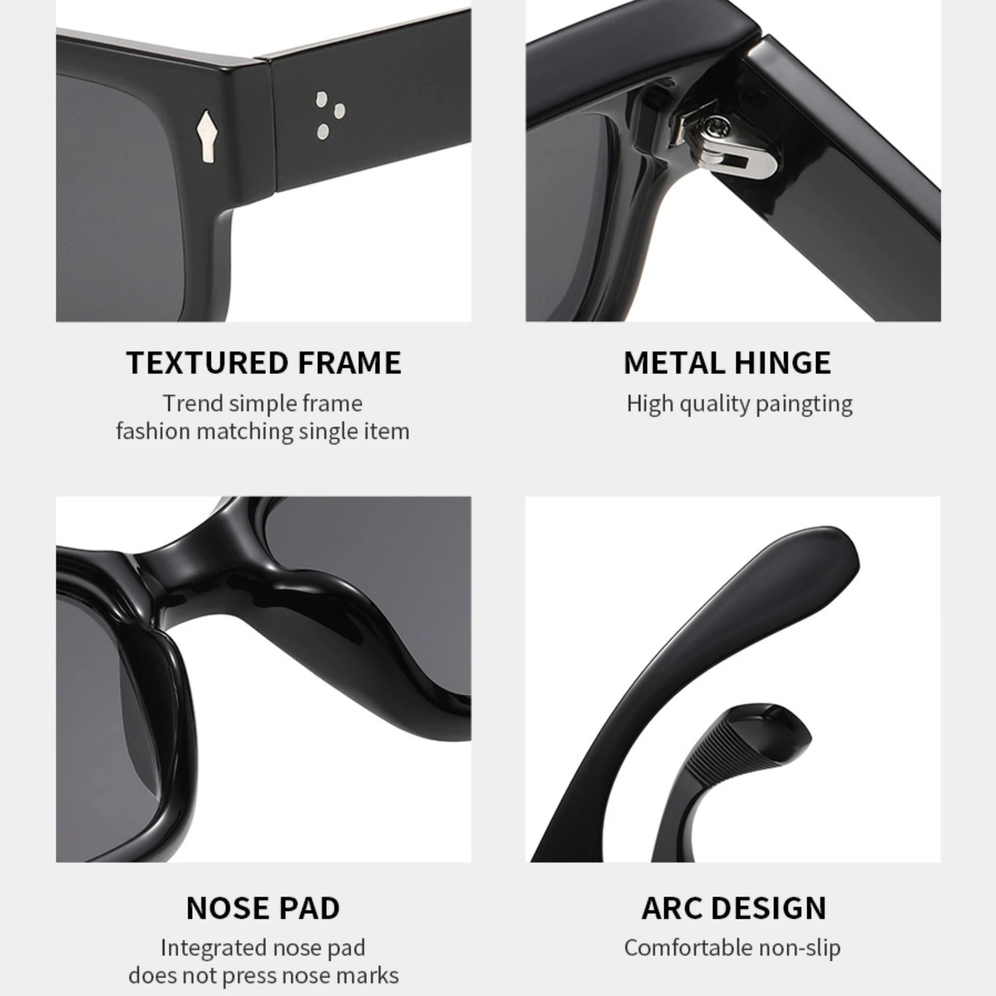 نظارات شمسية مربعة أنيقة للنساء، حماية من الأشعة فوق البنفسجية 400، إطار خفيف الوزن، منتجع الشاطئ، عطلة الهالوين، هدايا عيد الميلاد، الصفقة الرئيسية