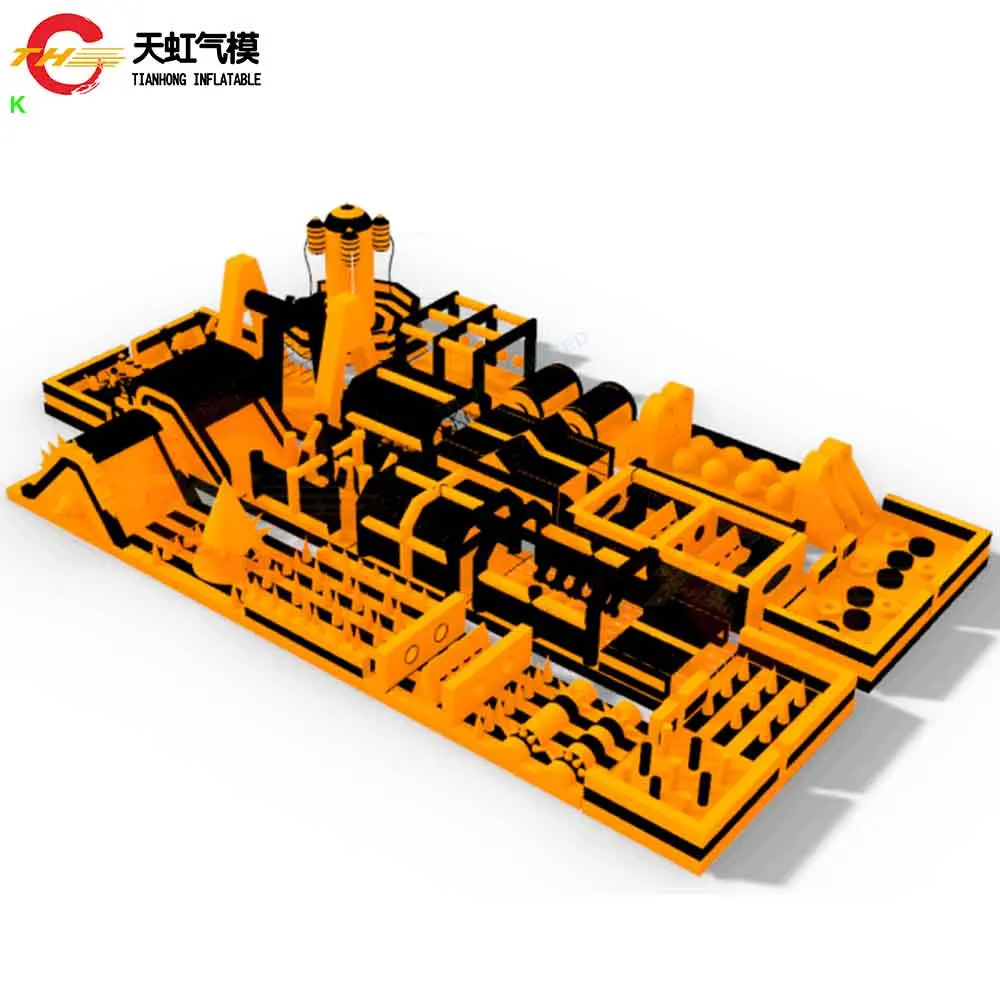 Kommerzieller riesiger aufblasbarer Hindernisparcours, laufender Spielplatz, großer Türsteher, Vergnügungspark