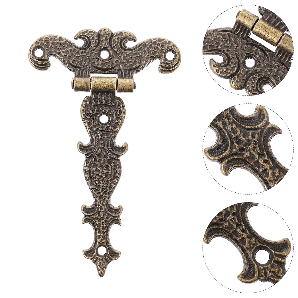 

4pcs Zinc Alloy Hinges Vintage Home Door Furniture Heavy Duty Cabinet Hinge Retro Metal Strap Gate Buckle Wood Box Butt Hinges