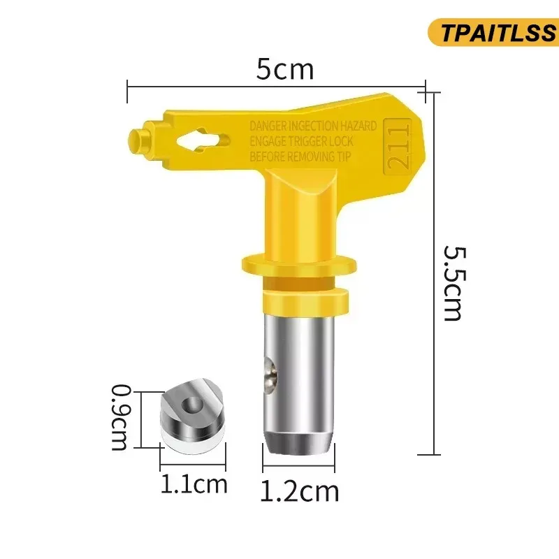 Imagem -02 - Pressão Airless Pintura Pistola de Pulverização Profissional Bico de Pulverização 3600 Psi Pcs 211 415 517 621 Pcs Filtro Alta