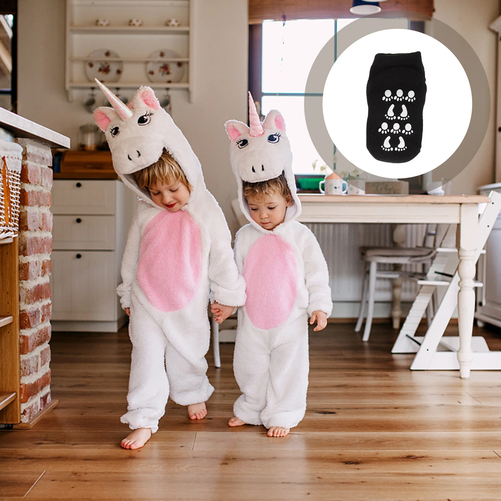 

5pcs 5 Pairs Non-Slip Cotton Kids Floor Boat For Children Grip Ankle Non Skid Socks Unisex Slipper Socks For Toddlers