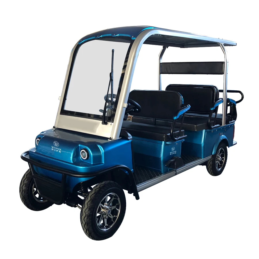 china cheap price 6 seater four wheel sightseeing scooter car 1200w  golf buggy  electric club golf cart for hotel travel