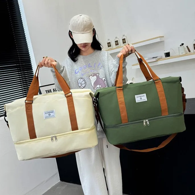 

Складная дорожная сумка большой вместимости с отдельным отделением для обуви, легкая многофункциональная спортивная сумка для спортзала для женщин