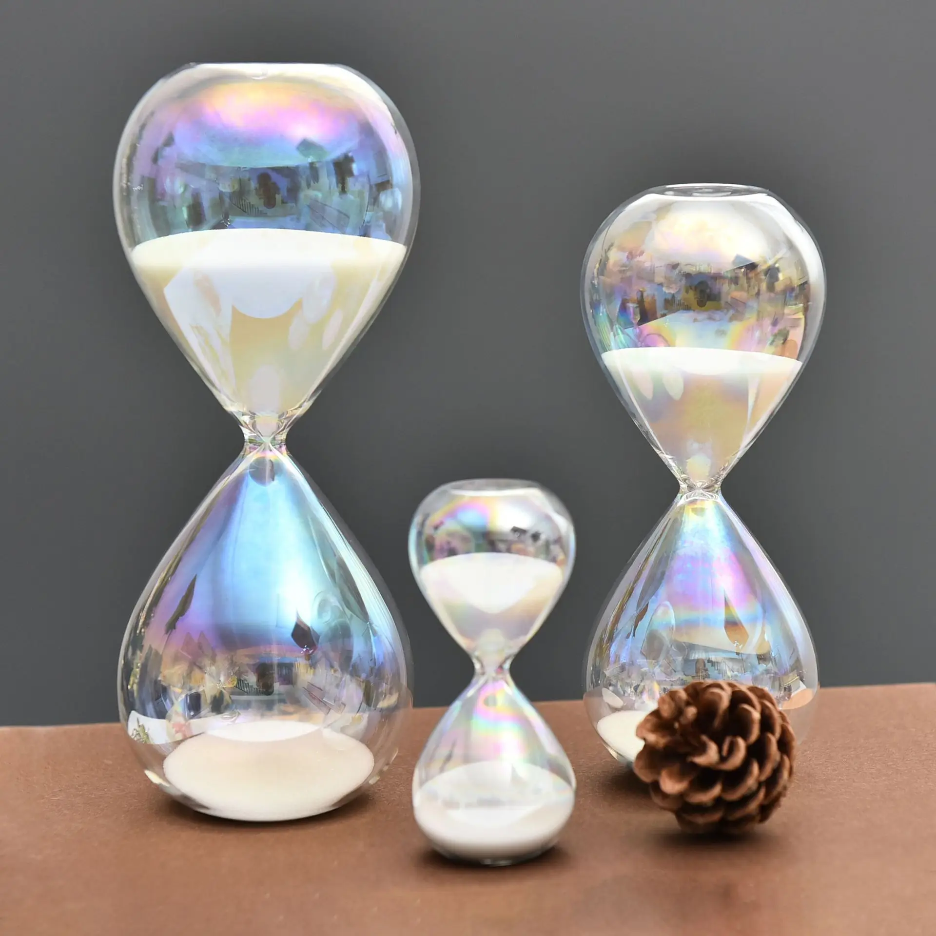 5/15/30 Mins Nordic Colored Hourglass Timer Home Decor Desk Living Room Decoration Kitchen Tools Glass Crafts Gifts Sand Timer