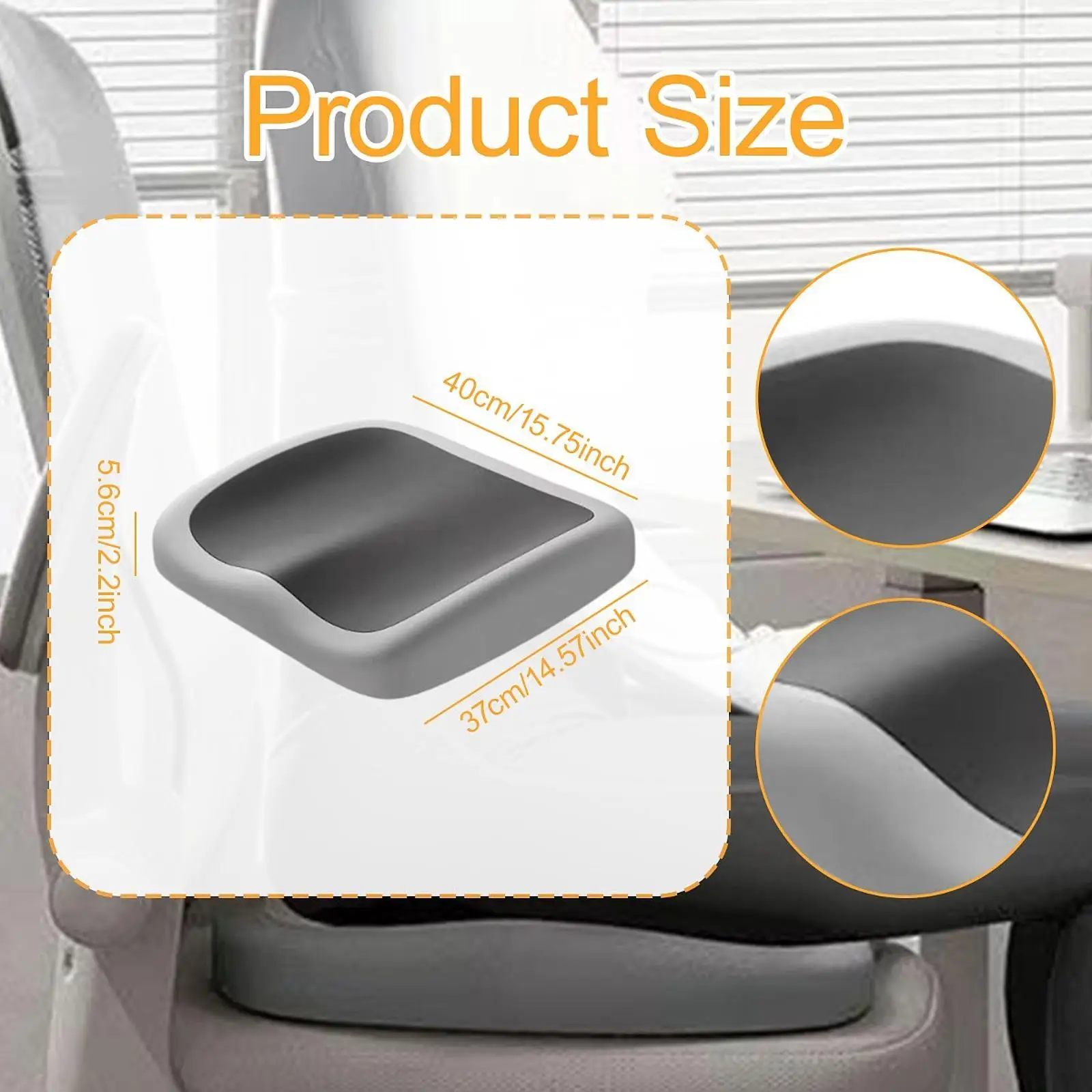 Comfortable Seat Cushion Soft Car Seat Pad for Airplane Driving Gaming