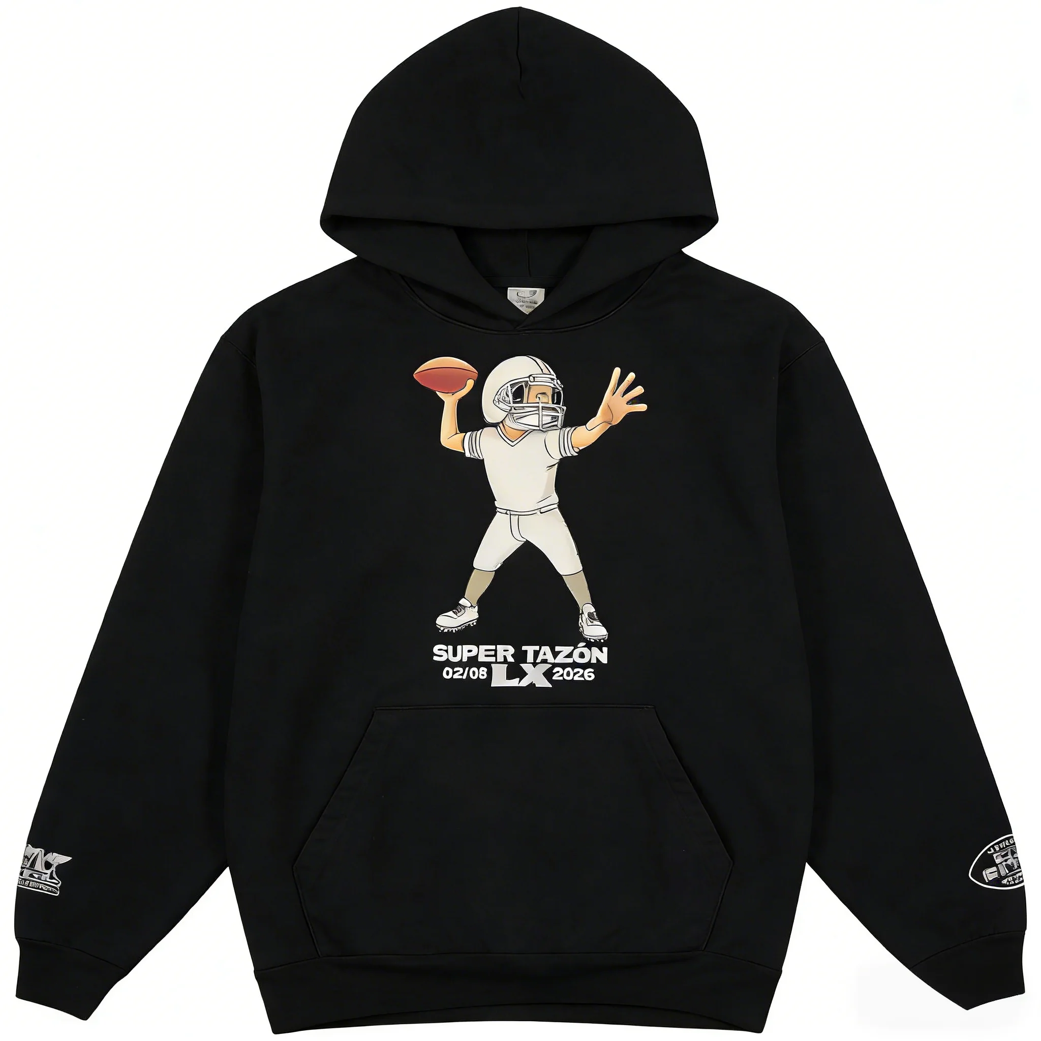 

Хлопковая толстовка с принтом Bad Bunny Super Bowl, осенне-зимняя мужская и женская новая модная повседневная толстовка с длинными рукавами, уличная одежда