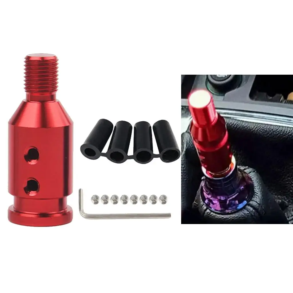 

Алюминиевый адаптер ручки переключения передач для коробки передач без резьбы 12x1,25 мм, красный