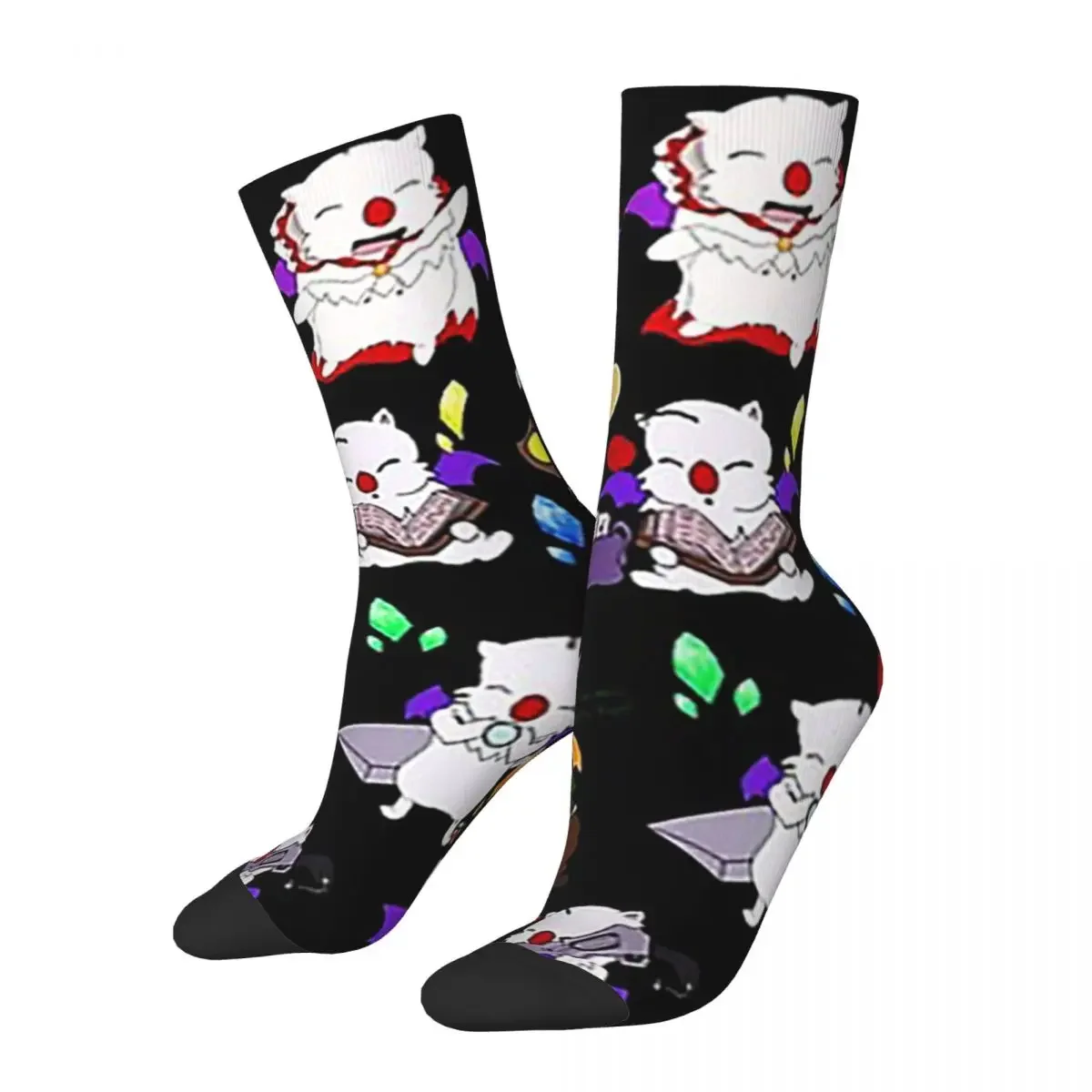 Final Fantasy Moogles Socks Harajuku Sweat Absorbing Stockings All Season Long Socks Accessories for Man's Woman's Gifts