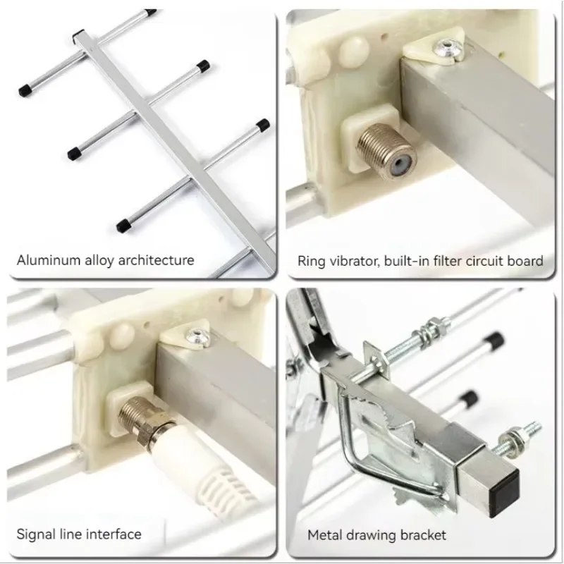 High Gain Long Range 15dbi UHF TV Antenna Outdoor Digital Outdoor Cellular Yagi Digital TV Antenna