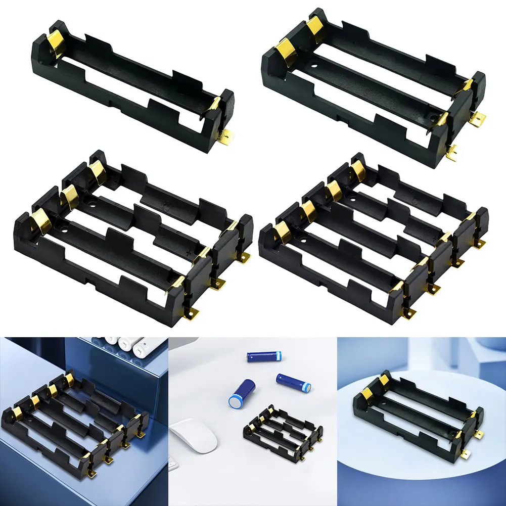 

18650 SMT Battery Holder Battery Holder Clip Storage Case With Bronze Pins Rechargeable Battery Storage Box Case Holder 3.7V