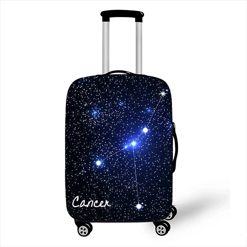 Twelve Constellations Zodiac Sign Print Luggage Cover Travel Accessories Aries Virgo Cancer Elastic Suitcase Protective Covers