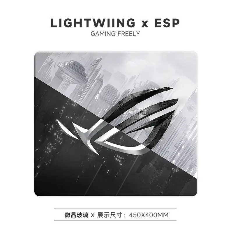 Esports Suit Minimalist Glass Gaming Mouse Pad Smooth Frosted Surface Desk Tempered Glass Mouse Pad E-Sports Table Mouse Pad