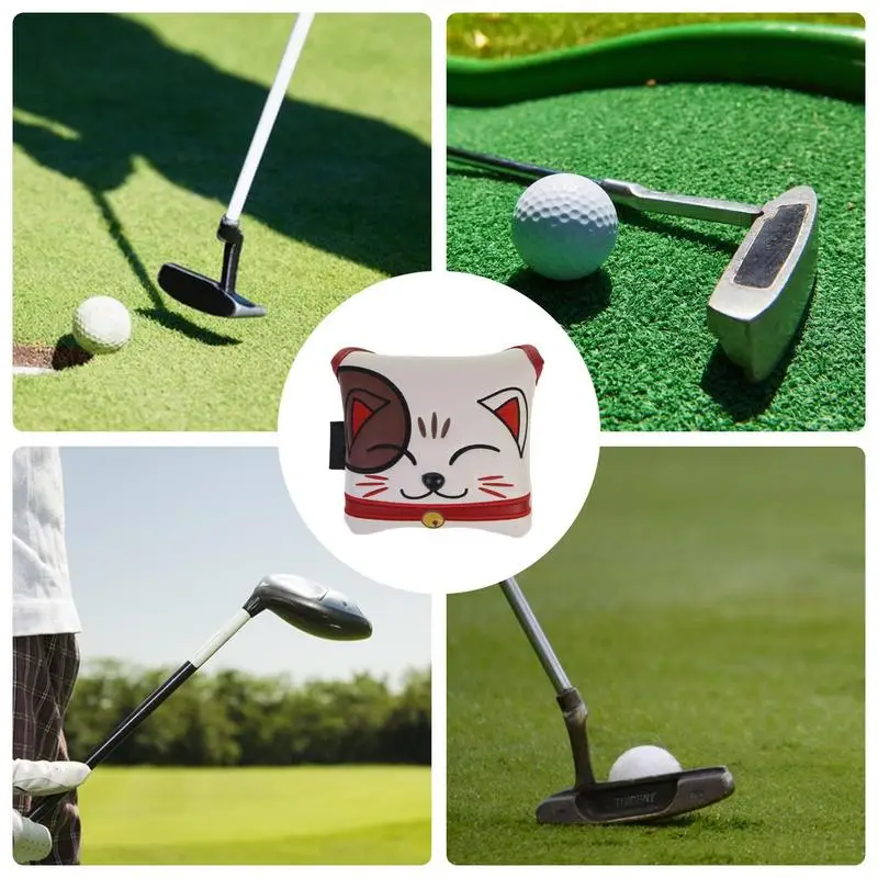 

Golf Putter Club Heads Protection Cover Golf Women Putter Head Kawaii Case Cute Puppy Golf Club Headcover PU Leather Waterproof