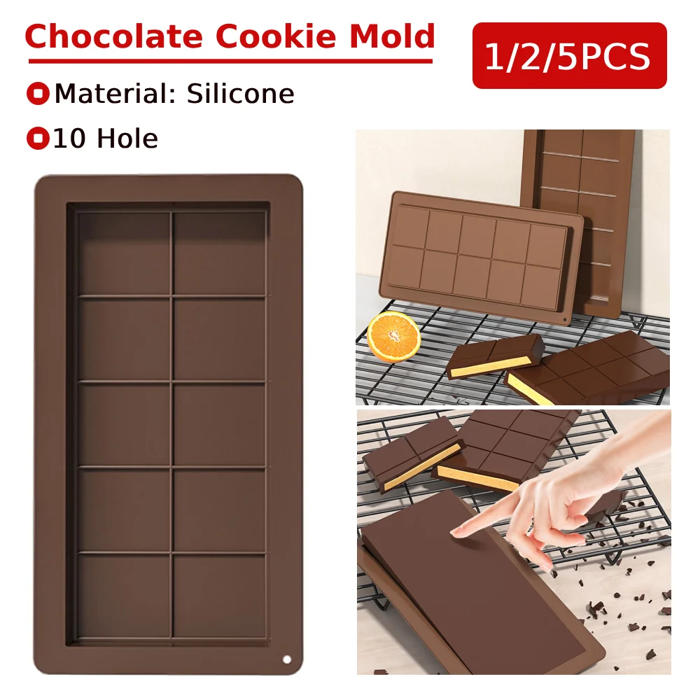 

1/2/5 шт., 10 отверстий, силиконовые формы для шоколадного печенья, сделай сам, формы для выпечки печенья, антипригарные формы для печенья, конфет, инструменты для домашней выпечки