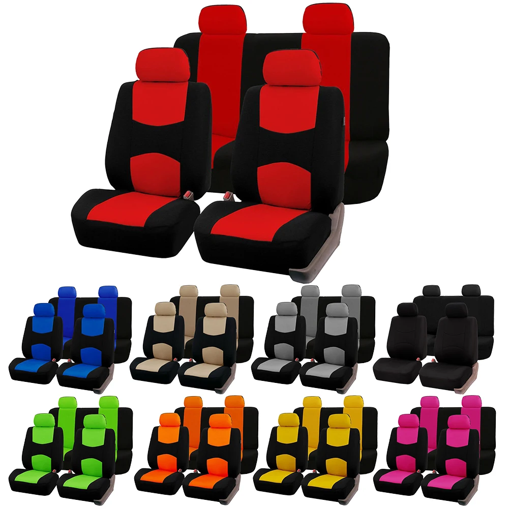 Car Seat Cover Protector Universal Car Seat Covers Full Set Breathable Automotive Covers for Truck Vans Interior Accessories