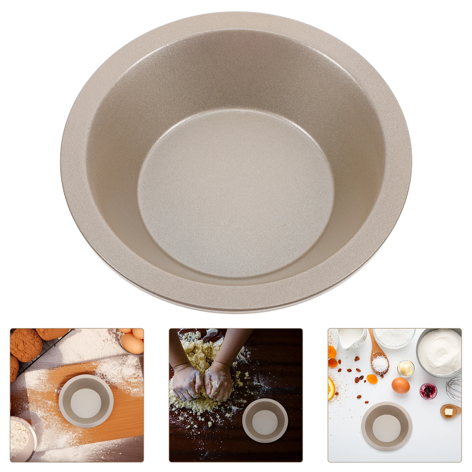 

Individual Round Pie Pan Nonstick Carbon Steel Bakeware for Mini Pie Baking Hamburger Mold Kitchen Tool Metal Round Cake Pans
