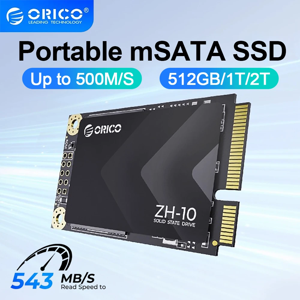 ORICO 휴대용 mSATA SSD SATA III, 3D NAND 내장 솔리드 스테이트 드라이브, 노트북 울트라북 데스크탑용, 6Gbps, 256GB, 512GB, 1TB, 2TB