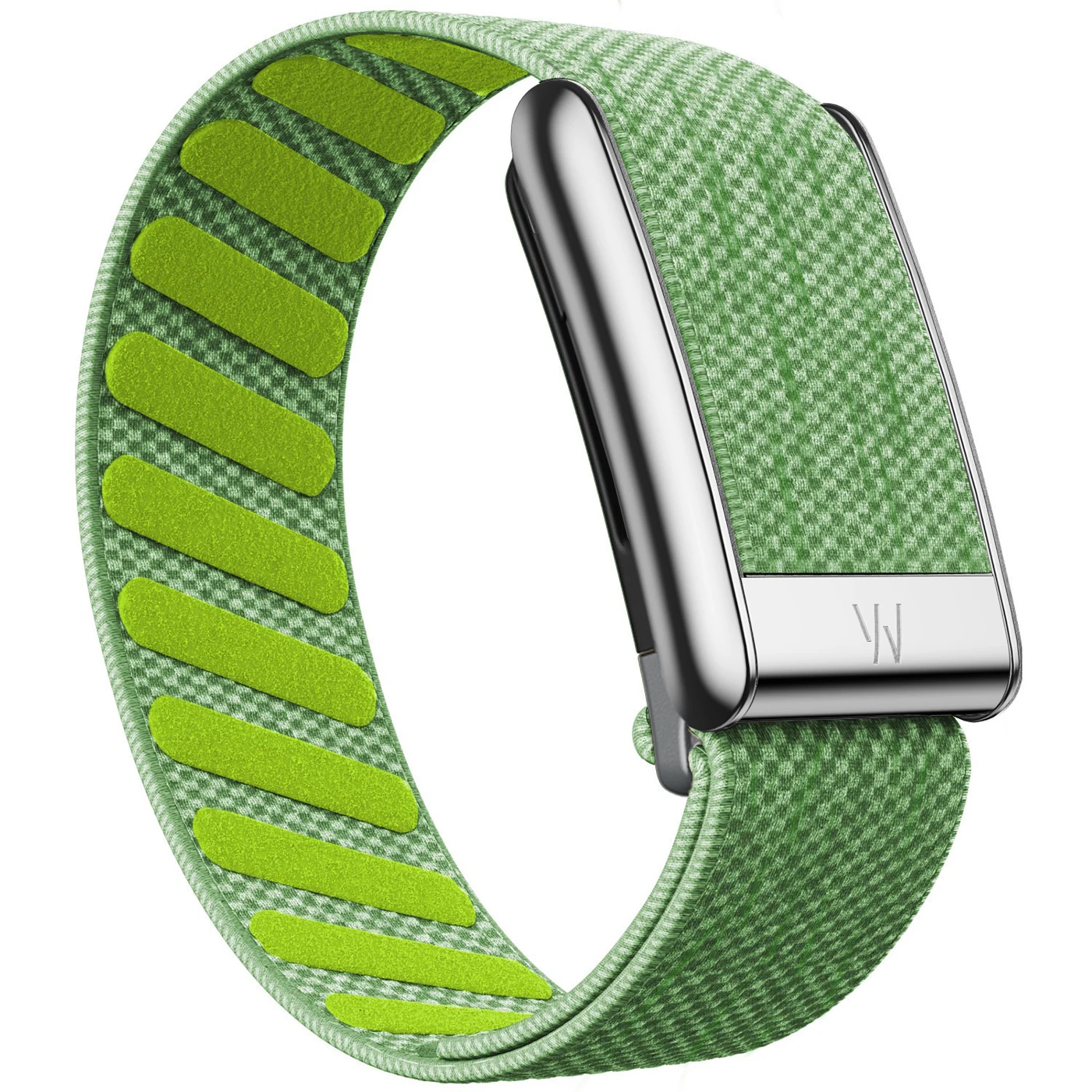 Whoop 5.0/PEAK/LIFE nylon sportband met zilveren metalen frame en lettergravure