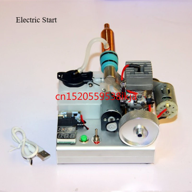 ميني مايكرو 12 فولت محرك الميثانول نموذج مولد محرك الوقود إلى المولد يمكن سحبت باليد بداية أو بداية كهربائية