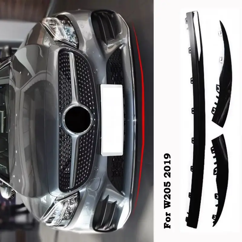 

Front Bumper Lip Spoiler Chrome Chromium Trim For Mercedes Benz C Class W205 C205 Coupe A2058858602 A2058858702 A2058858802 8902