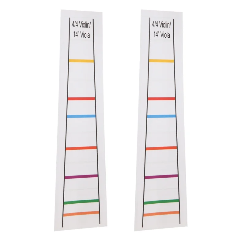 Pegatina de diapasón de violín, marcador de diapasón, cinta de tabla de notas de aprendizaje, 2 piezas, 4/4