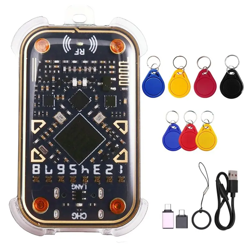 

ABKI-RFID Smart Chip Emulator Reader Chameleon V3.0 125Khz 13.56Mhz ID IC Smart Card Duplicator Tag Copyer+ 7XUID Keychain