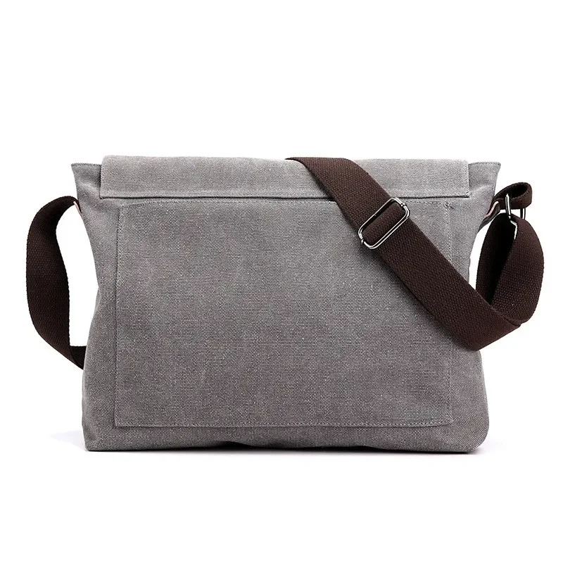 Vintage Men\'s Canvas Bag Casual Shoulder Crossbody Bags Male Travel Backpack Messenger Handbags Men Retro Business Briefcase sac