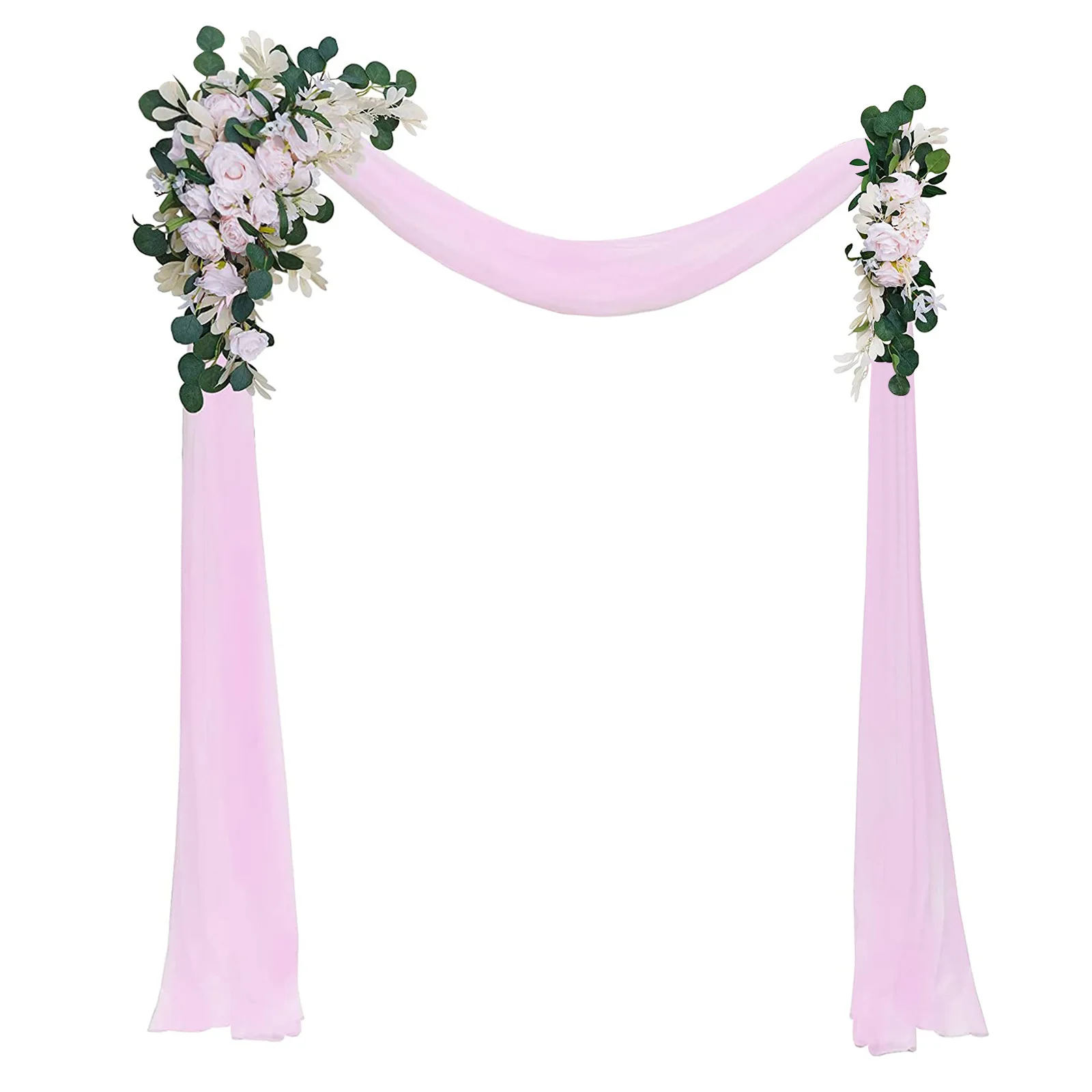 

Искусственная цветочная арка с драпировкой и 1 комплектом драпировок для свадебных букетов и декора фона на приеме