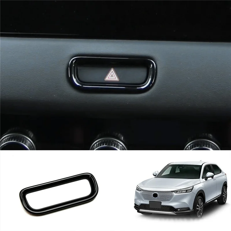 Car Hazard Warning Light Button Switch Cover Trim For Honda Vezel HR-V HRV 2021 2022