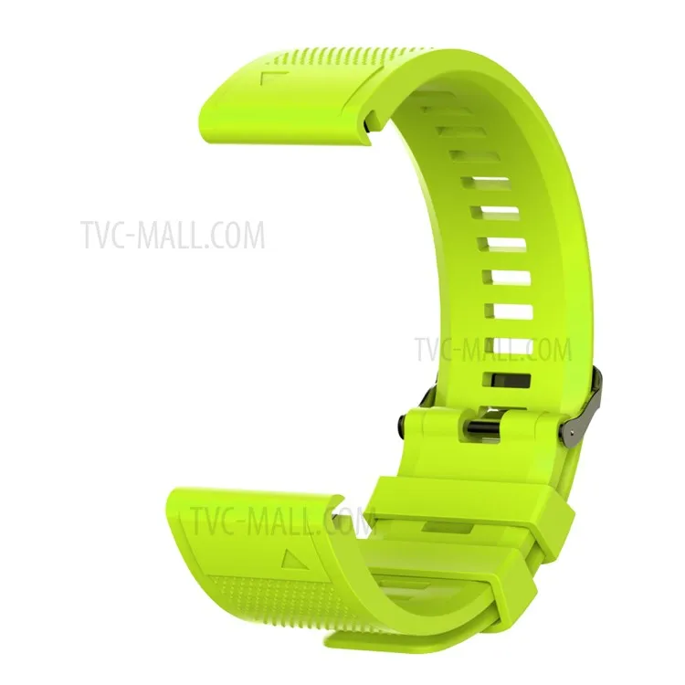 

26mm Silicone Watch Band for Garmin Fenix 6X/6X Pro/Fenix 5X/Fenix 5X Plus, Soft Watch Wrist Strap Replacement - Green