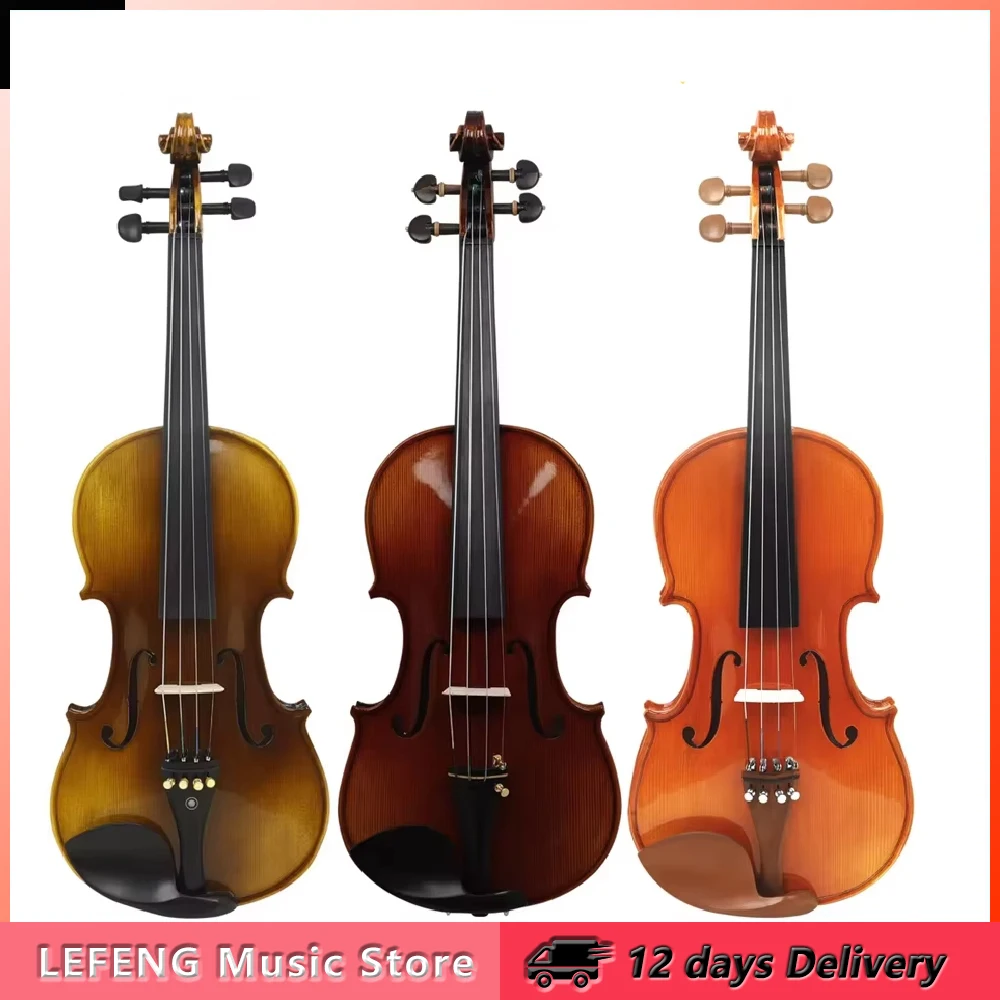 IRIN 4/4 Acoustic Violin Spruce Solid Wood Fiddle Professional String Instrument High-Quality Violin with Case Bow Accessories
