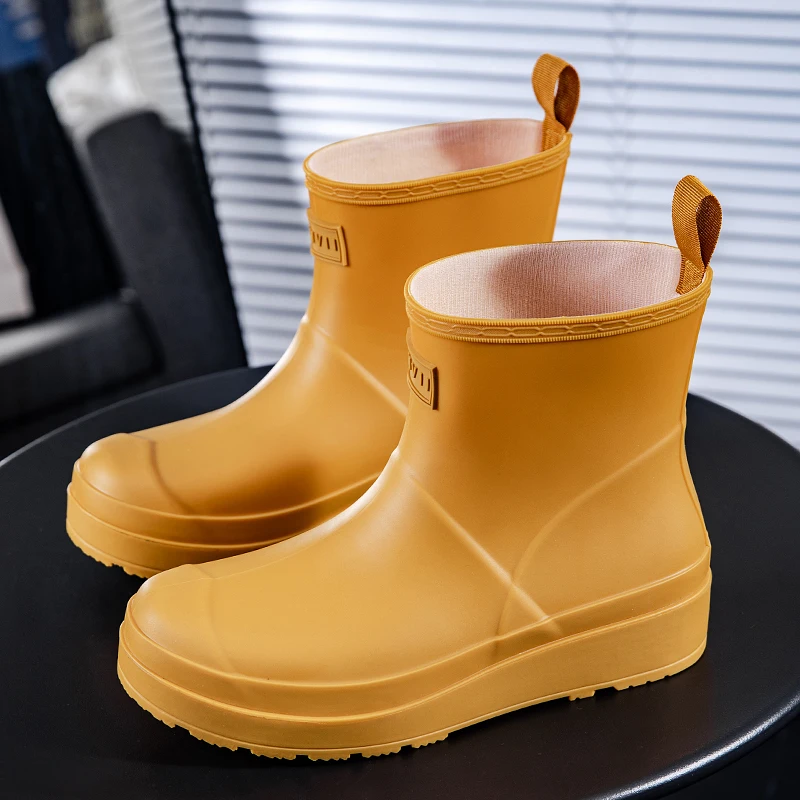 Men Women's Casual Rain Boots Four Season Lightweight Waterproof Anti-slip Outdoor Fishing Shoes Couple Comfort Garden Rain Shoe view 6