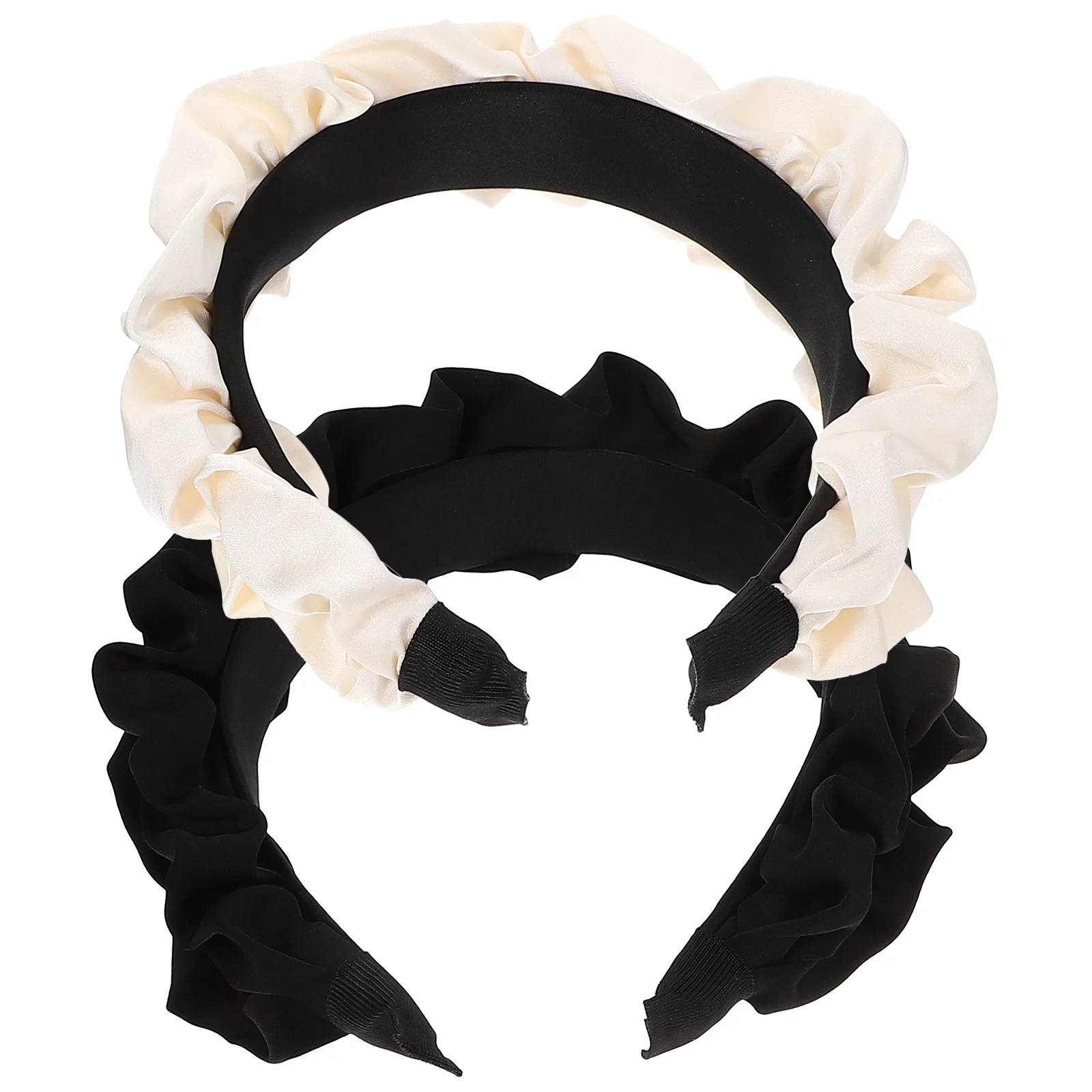 2 pçs grande arco bandana cetim plissado faixa de cabelo larga para mulheres decorativo rosto lavagem acessório de cabelo moda elegante olhar elegante