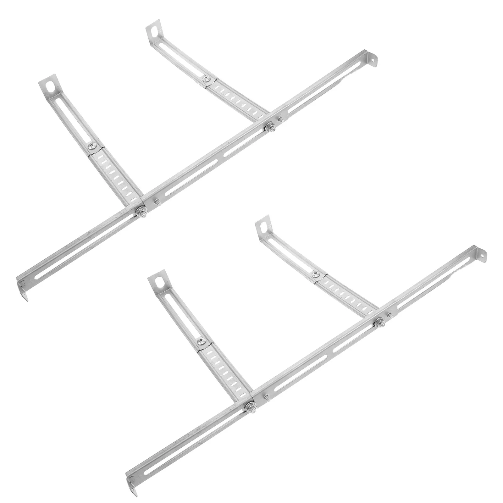 2Pcs Air Conditioner Support Bracket Stainless Steel Universal Outdoor Unit Wall Mount Heavy Duty Drain Pan Holder