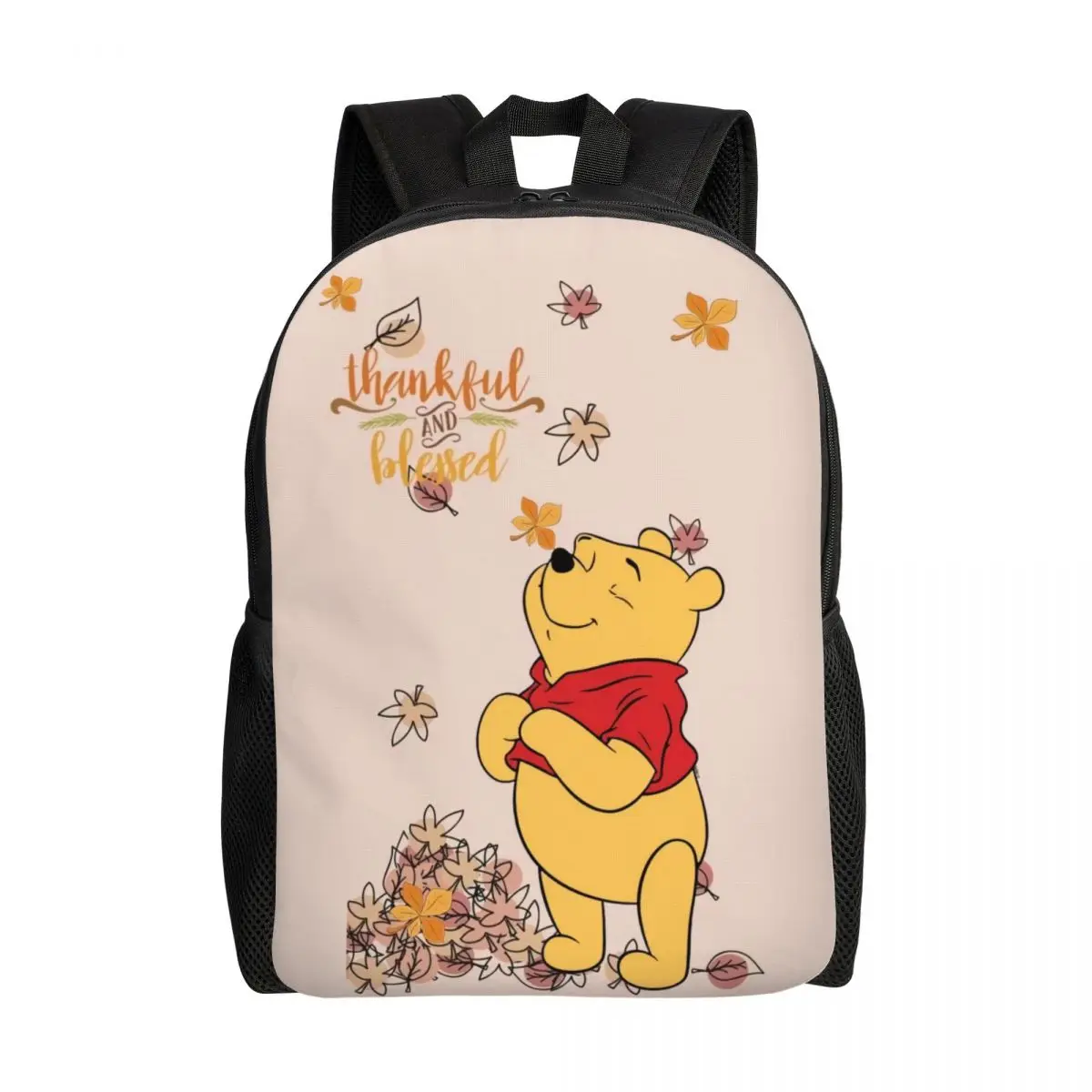 Custom Winnie Pooh Bear Manga Travel Backpack Women Men School Computer Bookbag College Student Daypack Bags