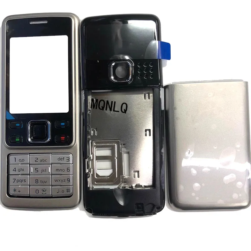 3 Colors full housing For Nokia 6300 Full Complete Mobile Phone Housing Cover Door Frame Battery Back cover + English Keypad