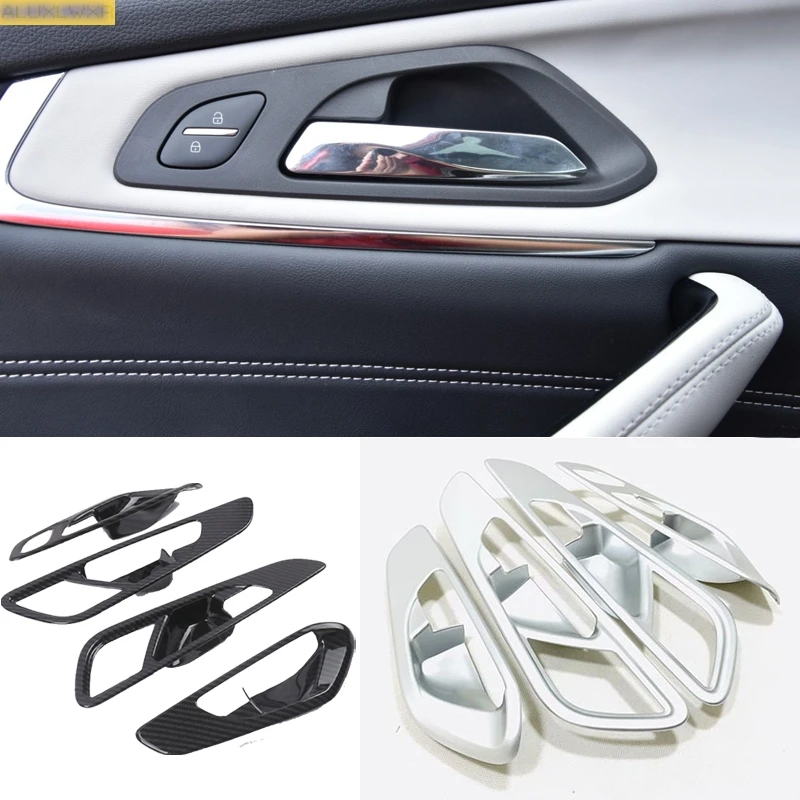 

Car Chrome ABS carbon fiber Styling Interior Inner Side Door Handle Bowl Trim For Chery EXEED TX TXL 2018 2019 2020 Accessories