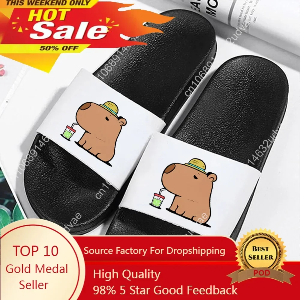 Capybaras slippers women men Japanese anime flip flops lady male anime harajuku Japanese slides for women slipper